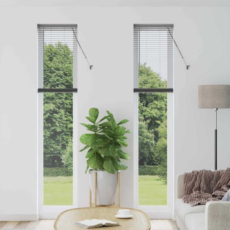 Store de Fenêtre Gris foncé 40 x 220 cm Aluminium 