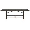 Table de jardin dessus en verre marron 190x80x74 cm 