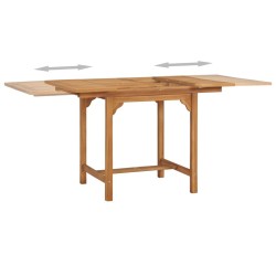 Table extensible de jardin (110-160)x80x75 cm Teck solide 
