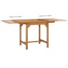 Table extensible de jardin (110-160)x80x75 cm Teck solide 