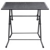 Table pliable en maille 80x80x72 cm Acier Anthracite 