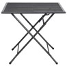 Table pliable en maille 80x80x72 cm Acier Anthracite 