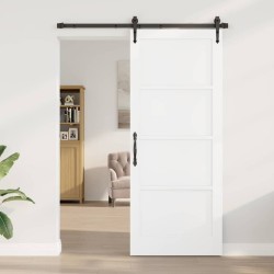 Porte Coulissante avec Quincaillerie 'ORKDAL'en Pin Blanc 