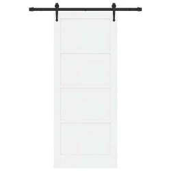 Porte Coulissante avec Quincaillerie 'ORKDAL'en Pin Blanc 