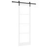 Porte coulissante avec ensemble de quincaillerie 'ORKDAL'Blanc 78x232 cm 