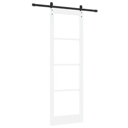 Porte coulissante avec ensemble de quincaillerie 'ORKDAL'Blanc 78x232 cm 