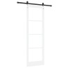 Porte coulissante avec ensemble de quincaillerie 'ORKDAL'Blanc 78x232 cm 