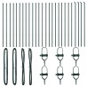 Poteaux de clôture 26 pcs Vert Ø32 mm 200 cm Acier galvanisé 