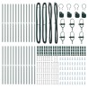 Poteaux de clôture 26 pcs Vert Ø32 mm 200 cm Acier galvanisé 