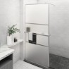 Paroi de douche et étagère Chrome 90x195 cm Verre ESG&Aluminium 