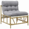 Banc de jardin avec coussin 2 pcs Gris 60 x 80 x 71 cm Acier 