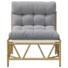 Banc de jardin avec coussin 2 pcs Gris 60 x 80 x 71 cm Acier 