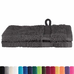 Gants de toilette 2 pcs Anthracite 15 x 21 cm Coton 