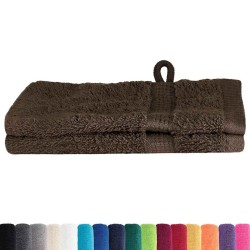 Gants de toilette 2 pcs Marron 15 x 21 cm Coton 