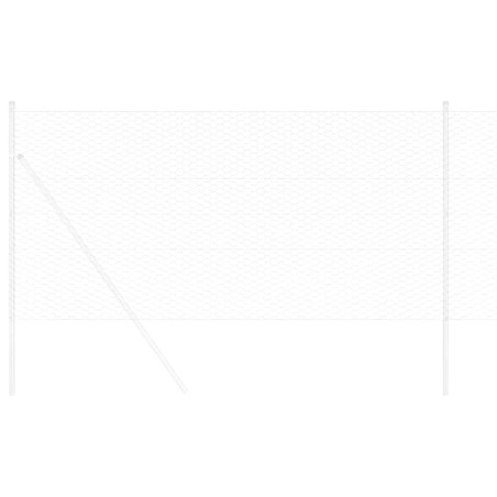 Clôture Hexagonale Grise Argent 0.6 x 25 m Acier galvanisé 
