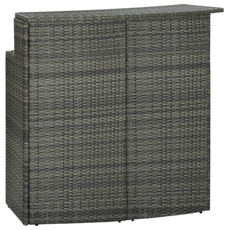 Table de bar de jardin Gris 120x55x110 cm Résine tressée 