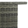 Table de bar de jardin Gris 120x55x110 cm Résine tressée 