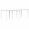 Table de jardin Blanche 200x100x73 cm en poly rattan 