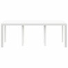 Table de jardin Blanche 200x100x73 cm en poly rattan 