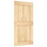 Porte coulissante et kit de quincaillerie 100x210 cm pin massif 