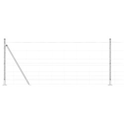 Clôture 1x50 m en acier galvanisé 