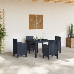 Ensemble de salle à manger de jardin 5 pcs Anthracite 