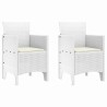 Ensemble salle à manger jardin 3 pcs Blanc 100 x 100 x 73 cm 