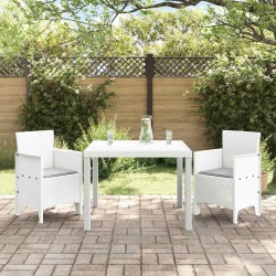 Ensemble de salle à manger jardin 3 pcs Blanc 100 x 100 x 73 cm 