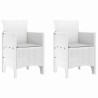 Ensemble de salle à manger jardin 3 pcs Blanc 100 x 100 x 73 cm 