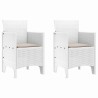 Ensemble de Salle à Manger de Jardin 3 pcs Blanc 