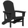 Chaises Adirondack 2 pcs Noires 74x82x90 cm HDPE 