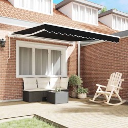 Store manuel rétractable noir 350x250 cm 