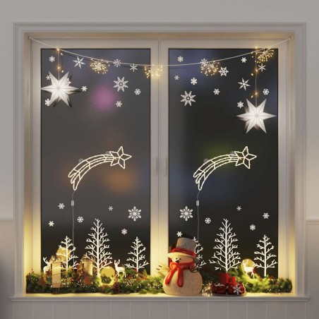 Lumières de Noël silhouette d'étoile filante 2 pcs 50 LED 