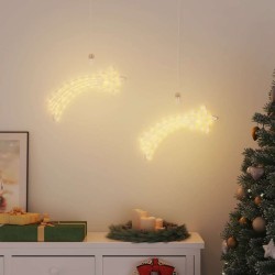 Lumières de Noël silhouette d'étoile filante 2 pcs 50 LED 