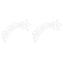 Lumières de Noël silhouette d'étoile filante 2 pcs 50 LED 
