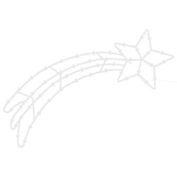 Lumières de Noël silhouette d'étoile filante 2 pcs 50 LED 