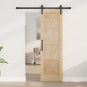 Porte coulissante avec ensemble quincaillerie 61x198.5 cm Bois massif de pin 
