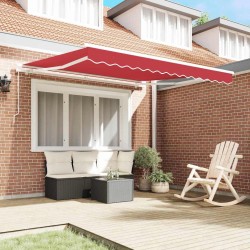 Store rétractable manuel Rouge 350 x 250 cm 