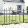 Clôture de jardin Gris 5.1 x 1 m Acier enduit de poudre 