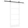 Porte Coulissante avec Kit de Quincaillerie 'ORKDAL'Bois Massif & Verre 