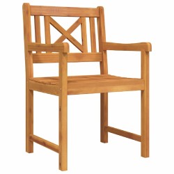 Ensemble de salle à manger de jardin , 3 pièces en bois massif d'acacia 