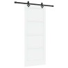 Porte coulissante avec quincaillerie 'ORKDAL'en pin massif blanc 