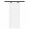 Porte coulissante avec quincaillerie 'ORKDAL'en pin massif blanc 