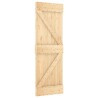 Porte coulissante et kit de quincaillerie 70x210 cm pin massif 