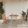 Ensemble Bistro de Jardin Pliable 3 Pièces en Bois Massif d'Acacia 