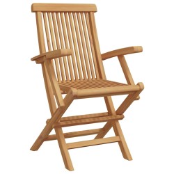 Ensemble Bistro de Jardin Pliable 3 Pièces en Bois Massif d'Acacia 