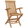 Ensemble Bistro de Jardin Pliable 3 Pièces en Bois Massif d'Acacia 