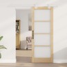 Ensemble de porte coulissante avec matos 78x202 cm en bois massif de pin 