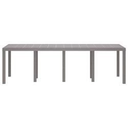 Table de jardin Gris clair 250x100x73 cm Poly Rattan 
