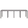 Table de jardin Gris clair 250x100x73 cm Poly Rattan 
